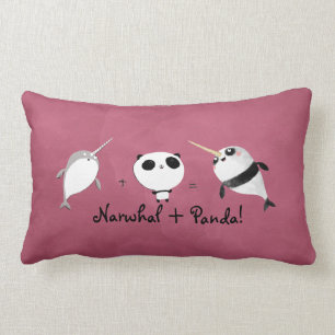 Narwhal plus Panda! Lumbar Cushion