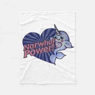 Narwhal Power Fleece Blanket
