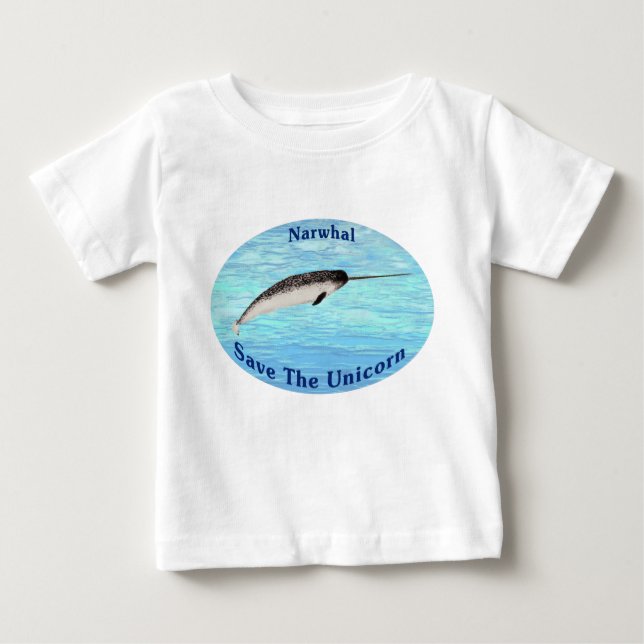 Narwhal - Save The Unicorn Baby T-Shirt (Front)