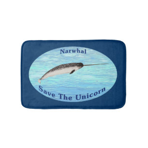 Narwhal - Save The Unicorn Bath Mat