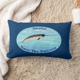 Narwhal - Save The Unicorn Lumbar Cushion