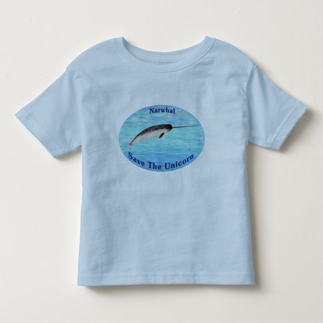 Narwhal - Save The Unicorn Toddler T-Shirt (Front)