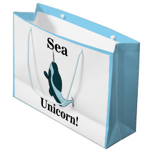 Narwhal Sea Unicorn Funny Large Gift Bag