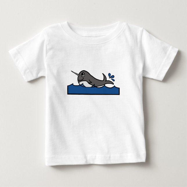 Narwhal Splash Baby T-Shirt (Front)