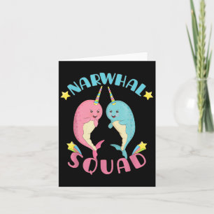 Narwhal Squad Cute Kawaii Narwhals Narwhale  Card