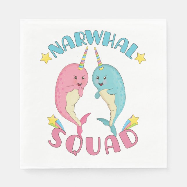 Narwhal Squad Napkin (Front)