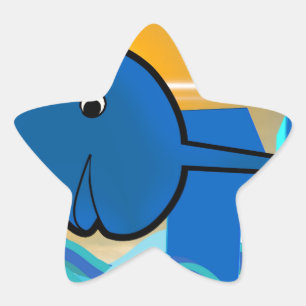 narwhal star sticker