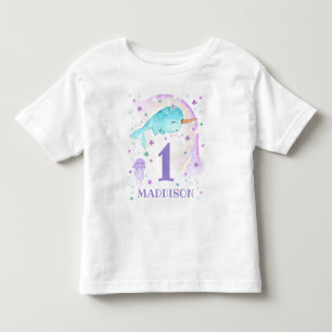 Narwhal T-Shirt Personalised Girl Narwhal T-Shirt