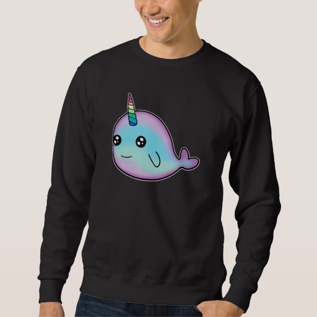 Narwhal Unicorn Of The Sea  Girls Kids Women Sweatshirt (Front)