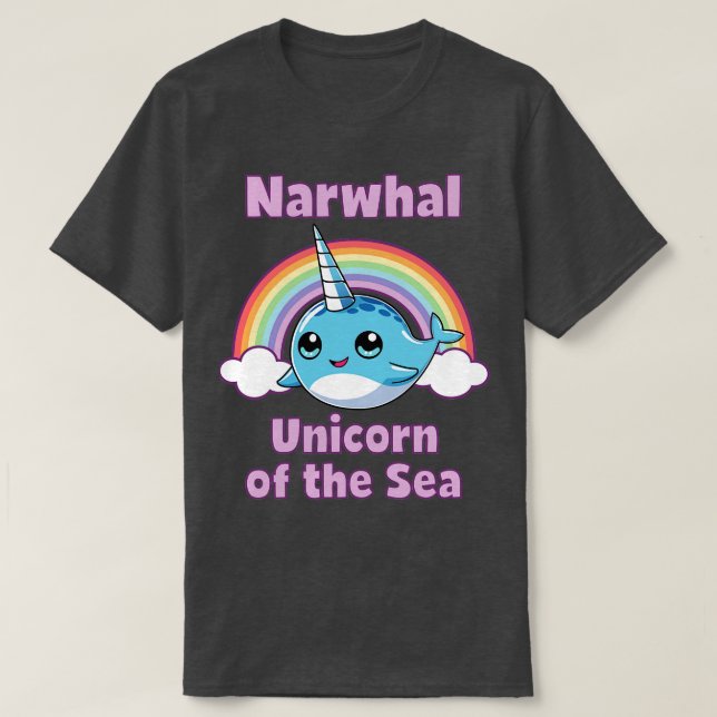 Narwhal Unicorn of the Sea  T-Shirt (Design Front)