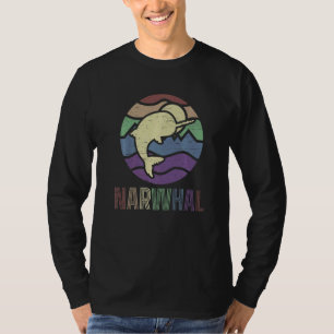 Narwhal Unicorn Sea Fish Rainbow Kids Boy Girl Wha T-Shirt