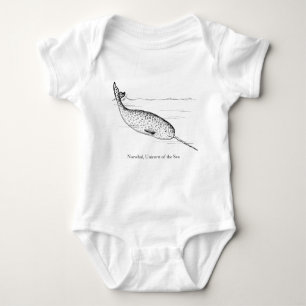 Narwhal Whale Unicorn of the Sea Baby Bodysuit