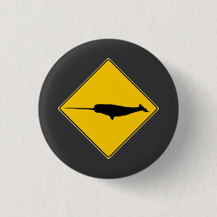 Narwhal X-ing Sign 3 Cm Round Badge