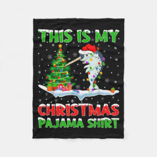 Narwhal Xmas Tree Lights This Is My Christmas Paja Fleece Blanket