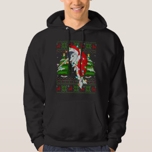 Narwhal Xmas Tree Matching Santa Narwhal Ugly Chri Hoodie
