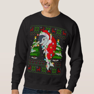 Narwhal Xmas Tree Matching Santa Narwhal Ugly Chri Sweatshirt