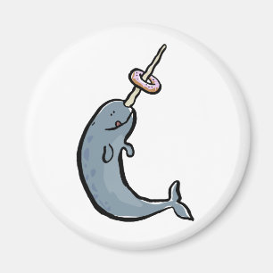 narwhale and doughnut magnet