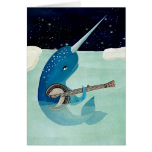 Narwhal's Aquarelle - Narwhal Plays Banjo Card