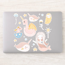 Narwhals, Mermaid, Dragon, Owl, Magical Friends