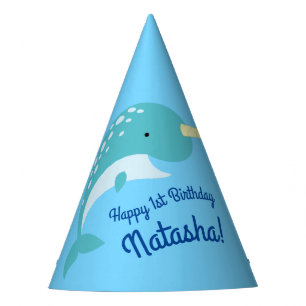 Narwhals Ocean Cute 1st Birthday Party Theme Hat