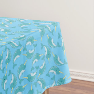 Narwhals Ocean Kid's Birthday Party Tablecloth