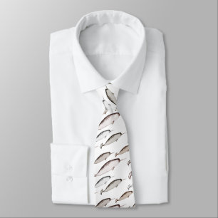 Narwhals Swim - Narwhal Pattern Whale Lover White Tie