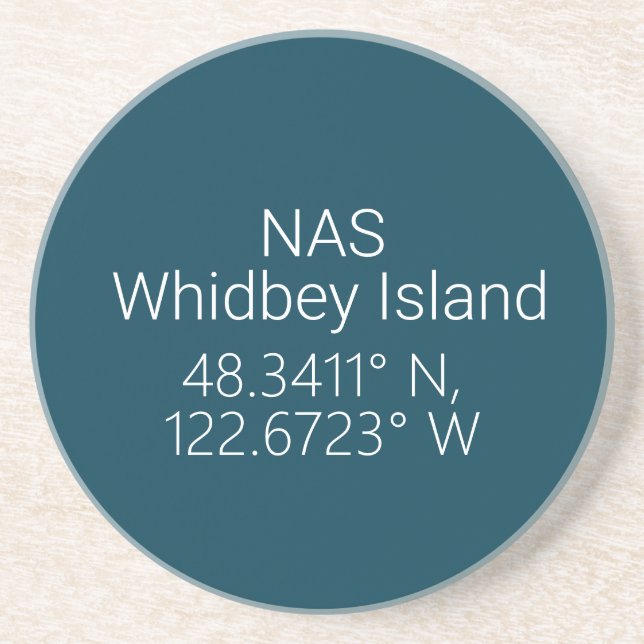 NAS Whidbey Island Latitude Longitude  Coaster (Front)