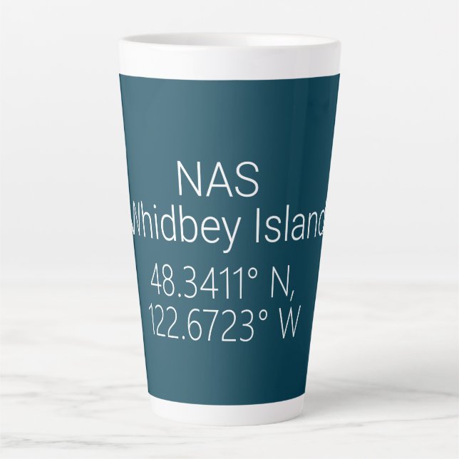 NAS Whidbey Island Latitude Longitude  Latte Mug (Front)