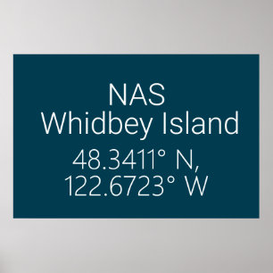 NAS Whidbey Island Latitude Longitude   Poster