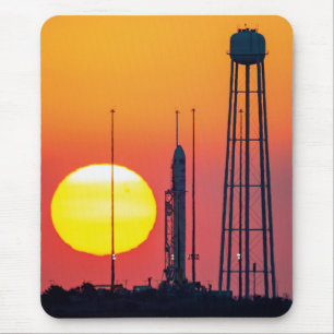 NASA Antares Rocket Sunrise Launch Mouse Pad