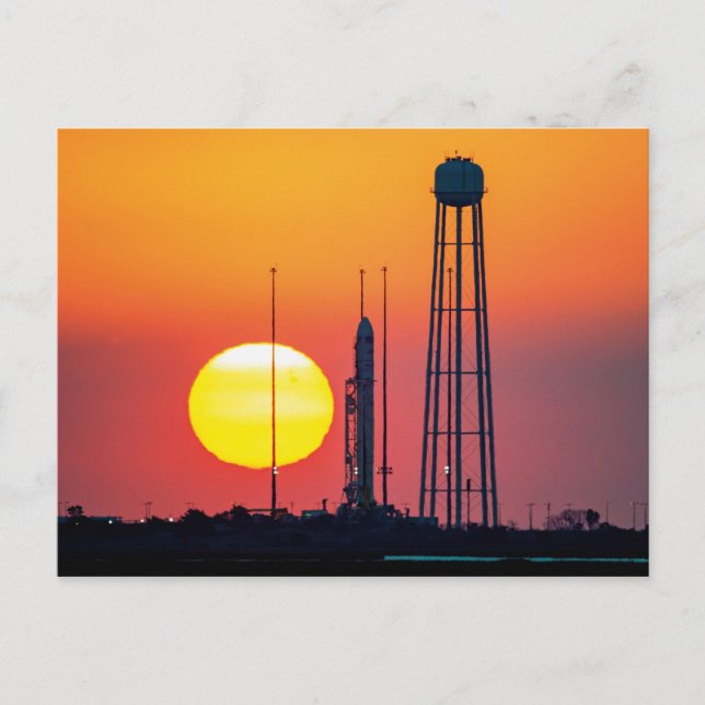 NASA Antares Rocket Sunrise Launch Postcard (Front)
