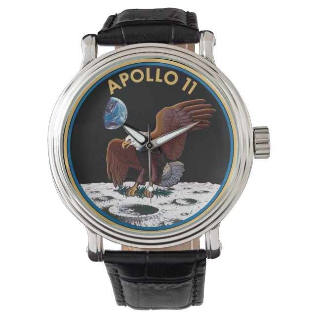 NASA Apollo 11 Logo Round Watch (Front)