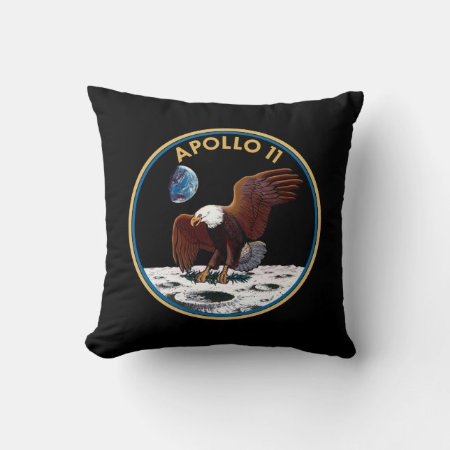 NASA Apollo 11 Moon Landing Lunar Patch Insignia Cushion (Front)