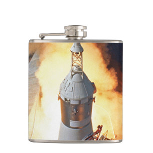 NASA Apollo 11 Moon Landing Rocket Launch Hip Flask