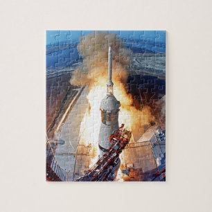 NASA Apollo 11 Moon Landing Rocket Launch Jigsaw Puzzle