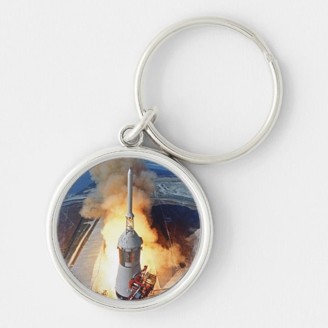 NASA Apollo 11 Moon Landing Rocket Launch Key Ring (Front)
