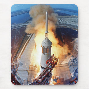 NASA Apollo 11 Moon Landing Rocket Launch Mouse Pad