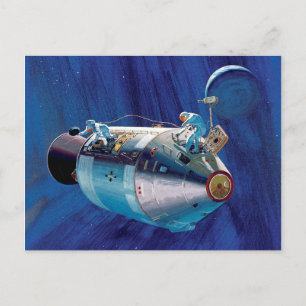 NASA Apollo 15 Command Service Module Artwork Postcard