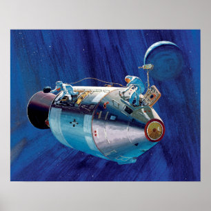 NASA Apollo 15 Command Service Module Artwork Poster