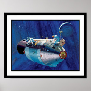NASA Apollo 15 Command Service Module Artwork Poster