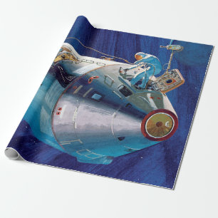 NASA Apollo 15 Command Service Module Artwork Wrapping Paper