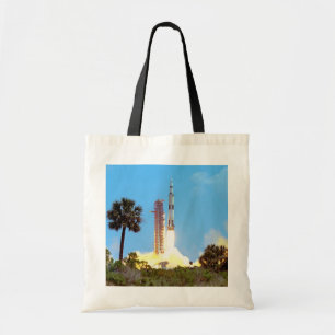 NASA Apollo 16 Saturn V Rocket Launch Tote Bag