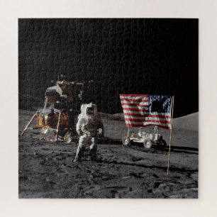 NASA Apollo 17 lunar landing mission, 1972 Jigsaw Puzzle