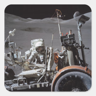 NASA Apollo 17 lunar landing mission, 1972 Square Sticker