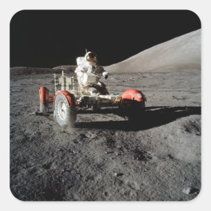 NASA Apollo 17 Lunar Roving Vehicle, 1972 Square Sticker