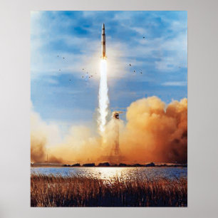 NASA Apollo 8 Rocket Launch Kennedy Space Centre Poster