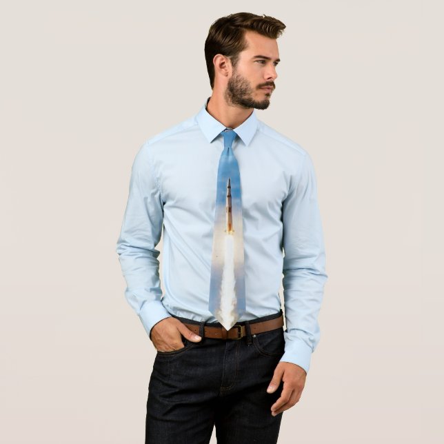NASA Apollo 8 Rocket Launch Kennedy Space Centre Tie (In Situ)