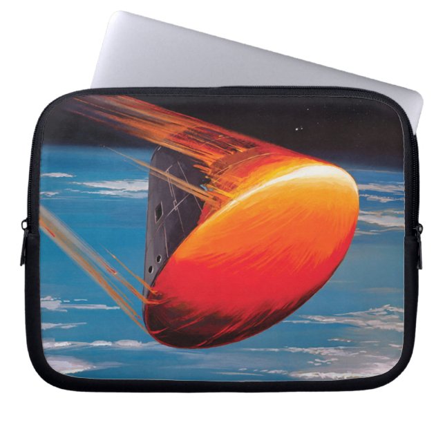 NASA Apollo Command Module Space Capsule Artwork Laptop Sleeve (Front)