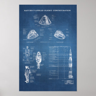 NASA Apollo Saturn V Spacecraft Command Module Poster