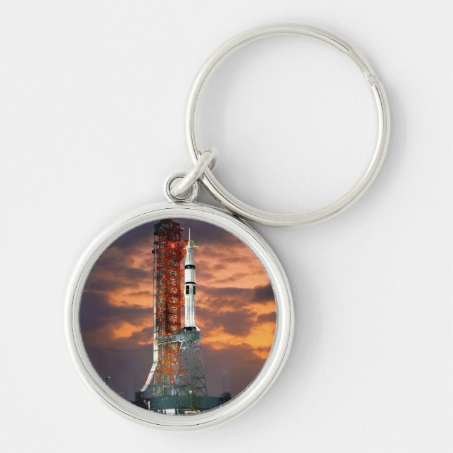 NASA Apollo Soyuz Launch Vehicle Sunrise Launchpad Key Ring (Front)